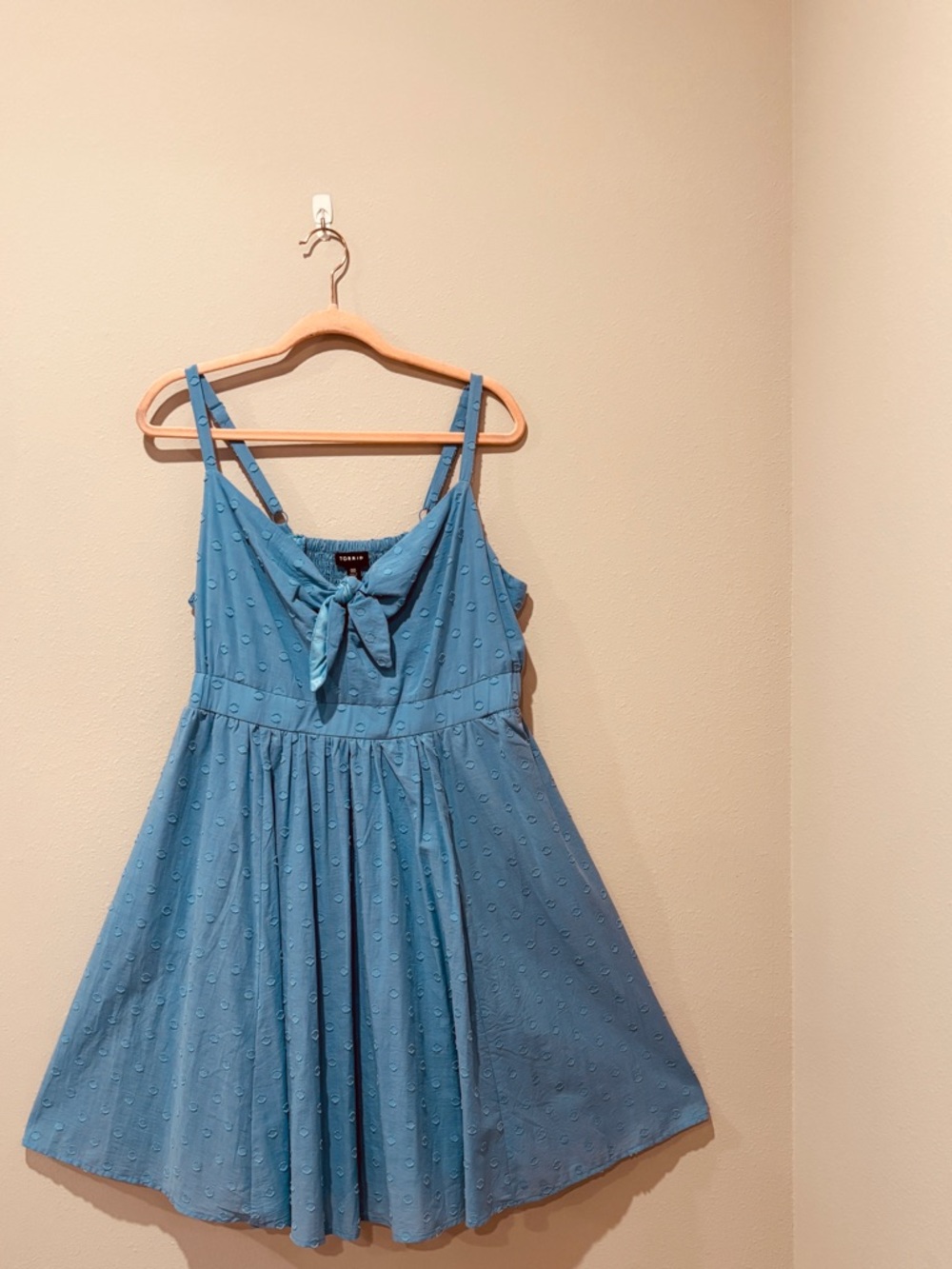 torrid Light Blue Tie-Front Women’s Sundress Size M/L Summer Coastal Beachy